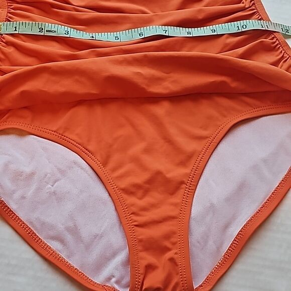 Tommy Bahama orange runched one piece swimsuit size 4 - Picture 8 of 8